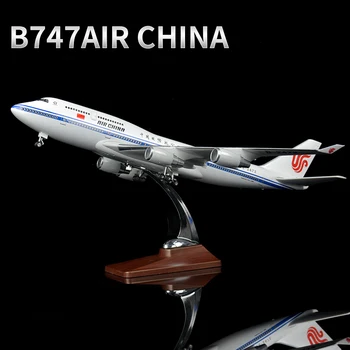 1/150 Литой под давлением 47-сантиметровый Авиационный самолет China International Airlines Модели B747-400 со светодиодной подсветкой салона для коллекционного подарка