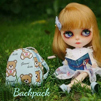 1 шт. рюкзак-сумка с милым медведем для аксессуаров для кукол 1/6 Blyth, Pullip, BJD