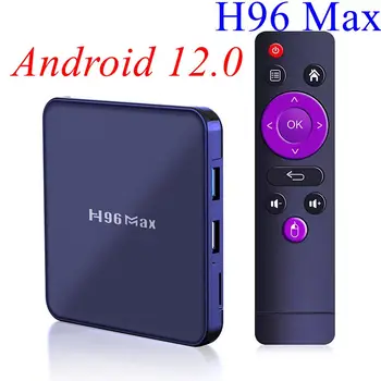 20ШТ Android 12 TV BOX H96 MAX V12 RK3318 Четырехъядерный 2,4 G / 5G Двойной Wifi 2 ГБ 4 ГБ 32 ГБ BT4.0 HDR Google Player Медиаплеер Youtube