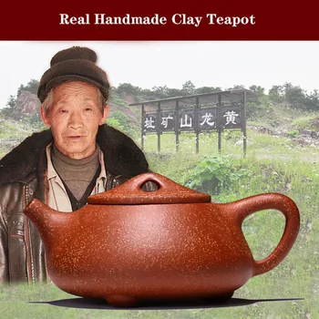 240CC Настоящий Исинский Глиняный Чайник Ручной Работы Китайский Чайник Пуэр Чайный Набор Кунг-Фу Zisha Чайная Посуда Бесплатная Доставка