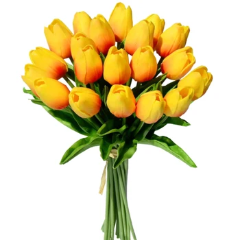 5/10шт Букет искусственных тюльпанов, настоящие тюльпаны из искусственной кожи, искусственные поддельные цветы для украшения свадебного сада, гостиной.