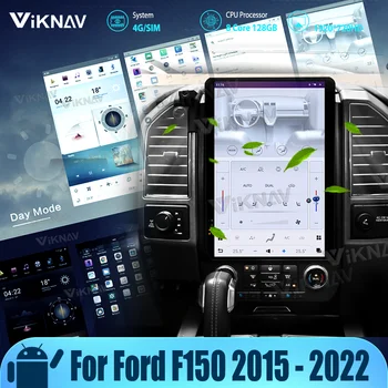 8 Core 128G Для Ford F150 2015-2022 Обновление Автомобильного Радио Мультимедиа GPS CarPlay 14,5 дюймов Аудио Беспроводное Головное Устройство Android 12 Auto