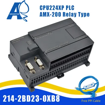 Amsamotion AMX-200 CN PLC CPU224XP 14I/10O 2AI 1AO AC/DC/RLY Заменит позолоченный кабель Siemens S7-200 6ES7 214-2BD23-0XB8 PPI