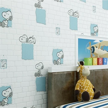 beibehang Обои для детской комнаты с милым мультфильмом, кирпичная пена, защита окружающей среды, нетканые обои для стен 3 d
