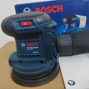 Bosch GEX185-LI Аккумуляторная Шлифовальная машина с произвольной орбитой 18 В, Бесщеточный 125 мм Перезаряжаемый станок для наждачной бумаги, Деревообрабатывающий Эксцентриковый Шлифовальный станок
