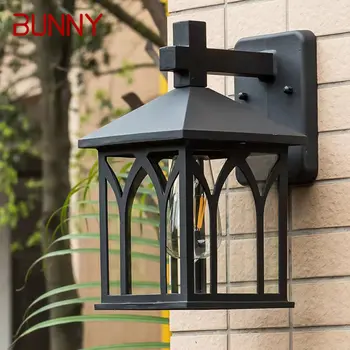 BUNNY Outdoor Black Light Светодиодные ретро настенные бра Классические водонепроницаемые лампы для украшения домашнего балкона