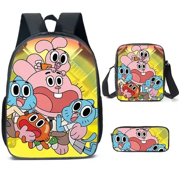Gumball Удивительный рюкзак для путешествий по миру, сумка через плечо, пенал, подарок для детей, студентов