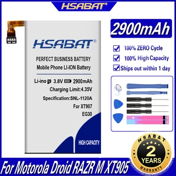 HSABAT 2900 мАч EG30 Аккумулятор для Motorola Droid RAZR M XT905 XT907 XT890 XT902 XT980 MXT901