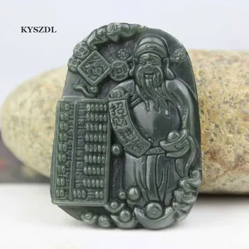 KYSZDL натуральный хотан циню/каменные счеты маммона ручная резьба кулон приносит символ богатства подходит мужчинам и женщинам-бизнесменам