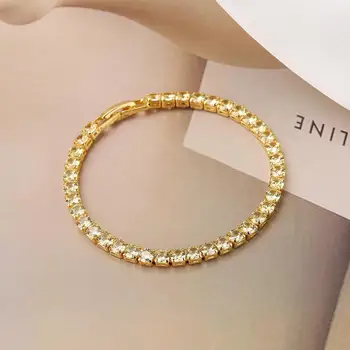 Mafisar 2023 Модные браслеты-цепочки из кубического циркония золотого/серебряного цвета для элегантных женщин, роскошные свадебные украшения из кристаллов CZ для женщин