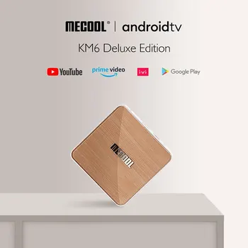 Mecool KM6 Smart TV Box 4K Ultra HD Android TV 10 HDR 4 ГБ 64 ГБ Многоязычный медиаплеер Google ATV