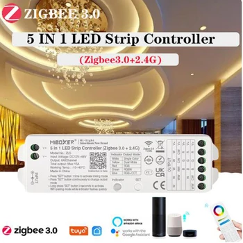milight ZL5 Zigbee 3,0 5 в 1 светодиодный Контроллер Miboxer 2,4 G пульт дистанционного управления для одноцветной CCT RGB RGBW RGB + CCT Светодиодная Лента