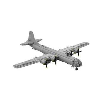 MOC B-29 Superfortress Истребитель-бомбардировщик дальнего действия Второй мировой войны в масштабе 1: 35, Набор строительных блоков, Военный самолет, Кирпичная игрушка