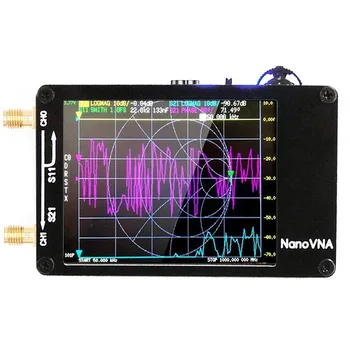 NanoVNA-H Модернизированный векторный антенный анализатор сети MF HF VHF UHF с 2,8-дюймовым сенсорным экраном и слотом для SD-карты