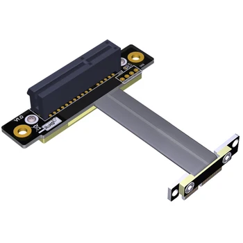 PCIE Riser PCIe3.0 x1 Штекер-x4 Штекерный кабель С защитой от электромагнитных Помех 8 Гбит/с PCI-E III 1x 4x Удлинитель Riser Ленточный кабель С Прямым углом