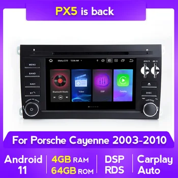 PX5 188L Android 11 Auto 2 Din Автомагнитола Для Porsche Cayenne S GTS 2003-2010 GPS Навигация Видео CD Выход Экран DVD Плеер