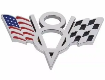 V8 США Значок американского флага Пикап Наклейка на багажник автомобиля для Chevy Chrysler Ford Dodge