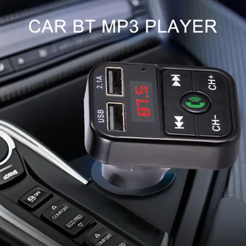 Автомобильный комплект FM-передатчика, Беспроводная громкая связь, Bluetooth 5.0, ЖК-MP3-плеер, USB-зарядное устройство, автомобильные аксессуары, двойной FM-модулятор
