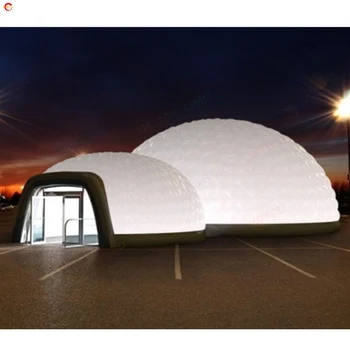 Бесплатная доставка по воздуху до двери 15x8x5mH Белый гигантский надувной шатер-Иглу с большим куполом для продажи