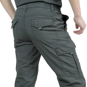 Быстросохнущие повседневные брюки Мужские Летние армейские брюки в стиле милитари Мужские тактические брюки-карго Мужские легкие водонепроницаемые брюки