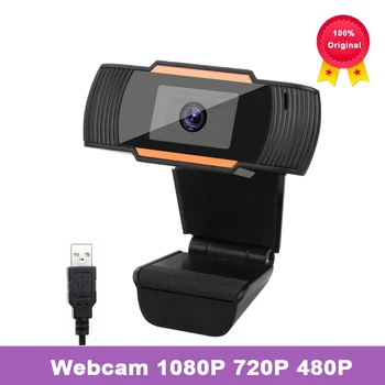 Веб-камера 1080P 720P 480P Веб-камера Full HD, встроенный микрофон, Поворотный USB-разъем, веб-камера для ПК, ноутбука Mac, настольного компьютера