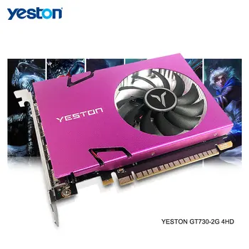 Видеокарты Yeston GeForce GT 730 GPU 2GB DDR3 128bit 993/1600MHz Для настольных игровых компьютеров, совместимые с HDMI X4