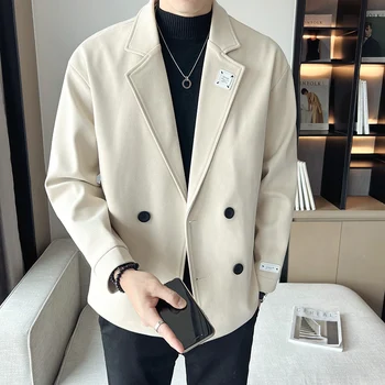 Высококачественный Блейзер Мужская Корейская Версия Тренд Элегантной Моды Высокого класса Простой Повседневный Молодежный Шоппинг Дата Свободный Костюм Куртка