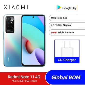 Глобальная встроенная память Xiaomi Redmi Note 11 5000 мАч 18 Вт Зарядка 50 Мп Тройная Камера 6,5 