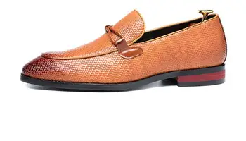 деловая обувь мужская коричневая из искусственной кожи Популярная мужская обувь с ткаными кисточками, обувь для дерби, деловая кожаная обувь, размер 37-48#