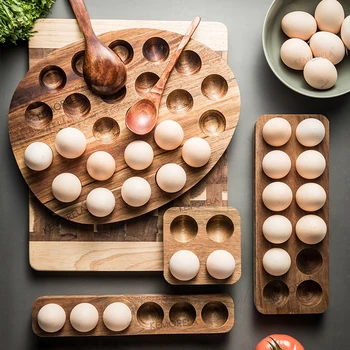 Деревянный ящик для хранения яиц Лоток для яиц Домашний Стеллаж Для хранения Яиц С несколькими Отделениями Кухонный Холодильник для приготовления пищи Сохраняйте Свежие Инструменты