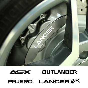 Для Mitsubishi Lancer Ralliart Outlander L200 Asx Pajero Наклейки на тормозной суппорт Авто Термостойкие наклейки Аксессуары для декора