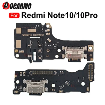 Для Redmi Note 10 Pro, док-станция для зарядки через USB с разъемом для наушников, Плата для подключения микрофона, гибкий кабель, запасные части