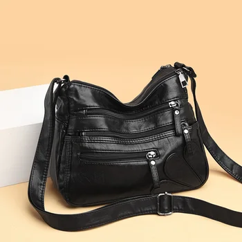 Женская сумка через плечо из искусственной кожи, сумка через плечо с несколькими карманами, сумка-мессенджер, женские сумки, бесплатная доставка по акции