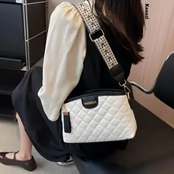 Женские сумки через плечо, роскошные дизайнерские сумки с широким регулируемым ремнем, Маленькая сумка через плечо, Высококачественные Универсальные сумки, Летняя мода