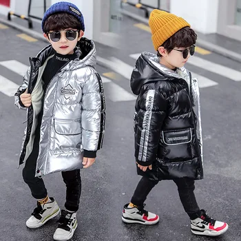 Зимние парки, куртка, детская одежда для мальчиков и девочек, детская одежда, утепленная верхняя куртка, хлопковая одежда для малышей, пальто с капюшоном