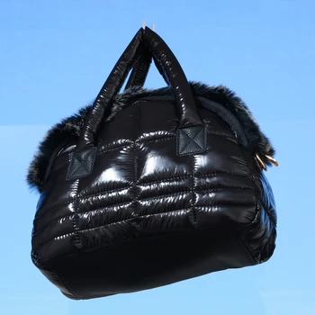Зимние сумки из меха кролика, роскошные сумки, дизайнерские мягкие сумки через плечо, хлопковые сумки Soft Space, сумка через плечо, женская сумка