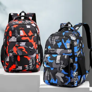 Износостойкий рюкзак с гладкой застежкой-молнией большой емкости, школьная сумка для улицы
