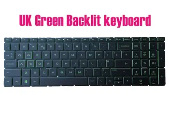 Клавиатура с зеленой подсветкой из Великобритании для HP Gaming 15-ec1001sa/15-ec1006sa