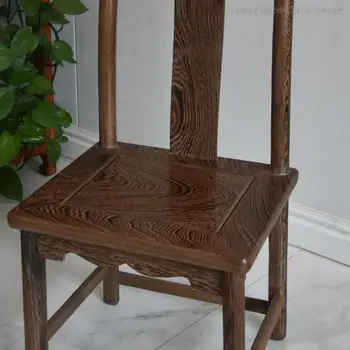 Классическая мебель Деревянный стул с крыльями из массива дерева Официальный стул для шляпы со спинкой Китайский обеденный стул Обучающий маленький стул