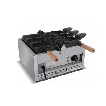 Коммерческая электрическая 5 шт машина для приготовления тайяки с открытым ртом, рожок для мороженого, машина для приготовления вафель, вафельный рожок, железная плита, печь