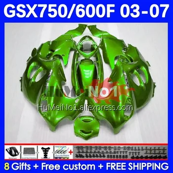 Комплект для KATANA GSXF 600 750 GSXF600 GSX750F 13No.94 зеленый в наличии GSXF750 03 04 05 06 07 GSX600F 2003 2004 2005 2006 2007 Обтекатель