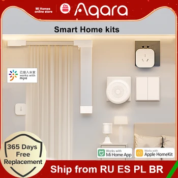 Комплекты для умного дома Aqara Gateway Hub Беспроводной ключ M1S Настенный выключатель Лампа Датчик температуры движения двери Реле Mi Home Remote Control