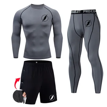 Компрессионная спортивная одежда, спортивный костюм для бега, мужская рубашка с длинным рукавом, Обтягивающая футболка для рыбалки, защита от солнца, леггинсы для тренировок, одежда для тренировок