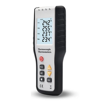 Контактный термометр Цифровой термопары Тестер температуры Термометр ЖК-дисплей C / F Измерительные инструменты HT-9815