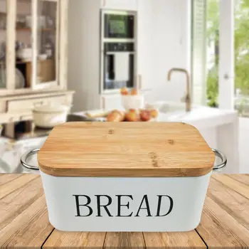 Контейнер для хранения хлеба в стиле ретро, Ящик для хранения посуды, Металлическая хлебница, корзина для выпечки, кухня, кладовая для печенья