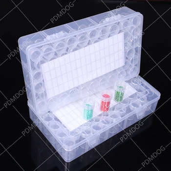 коробка для хранения алмазной живописи, переносная коробка для хранения бисера 60/64 Бутылок Коробка контейнер квадратный инструмент для алмазной живописи аксессуары
