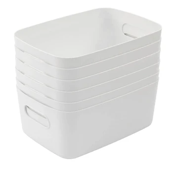 Коробка для хранения, Прямоугольные пластиковые корзины для хранения, Органайзер в шкафу для кухни, дома