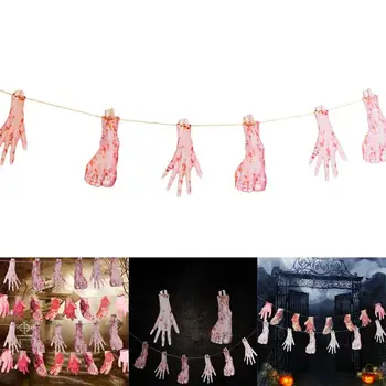 Креативный Пугающий модный Настенный Бумажный баннер на Хэллоуин длиной 2,4 м, Цепочка на Хэллоуин, баннер для вечеринки, Домашний декор комнаты