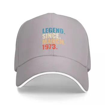 Легенда С марта 1973 года Ретро Винтажная бейсболка папина шляпа Кепки каска Мужская Женская