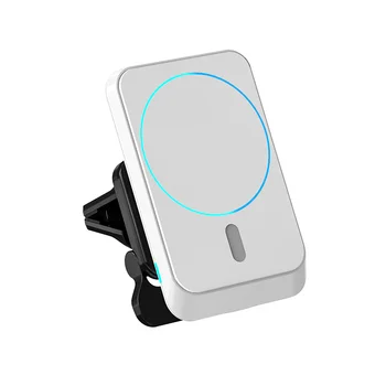 Магнитный Автомобильный Кронштейн Беспроводного Зарядного Устройства Для iPhone, Совместимый С Magsafe 15W Qi Подставкой Для Быстрой Зарядки Air Vent Держатель Для Зарядки Телефона